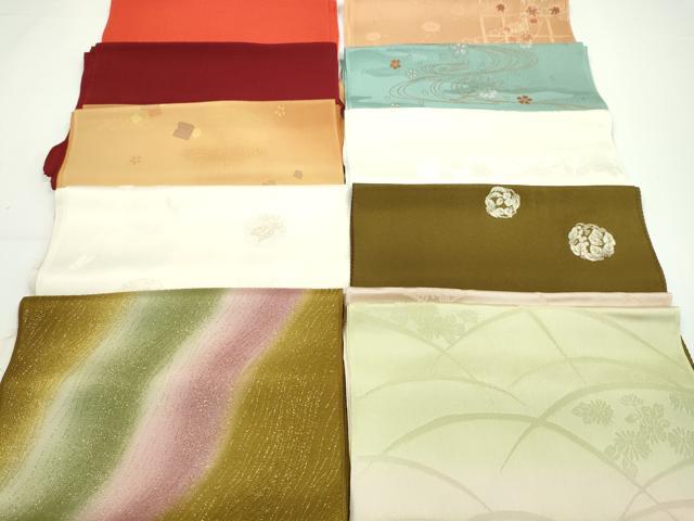 平和屋着物★和装小物 帯揚げ10枚セット 丹後ちりめん 正絹 逸品 CABA9247ju
