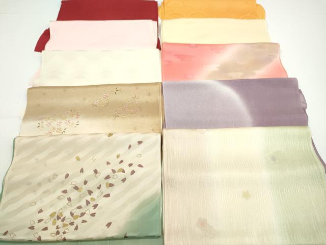 平和屋着物★和装小物 帯揚げ10枚セット 正絹 逸品 CABA9250ju