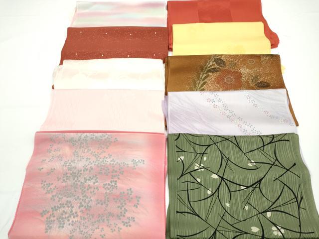 平和屋着物★和装小物 帯揚げ10枚セット 正絹 逸品 CABA9256ju