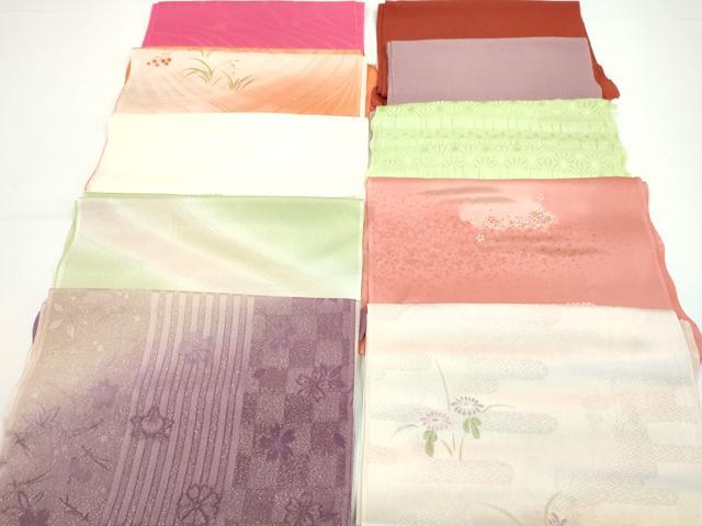 平和屋着物★和装小物 帯揚げ10枚セット 正絹 逸品 CABA9258ju