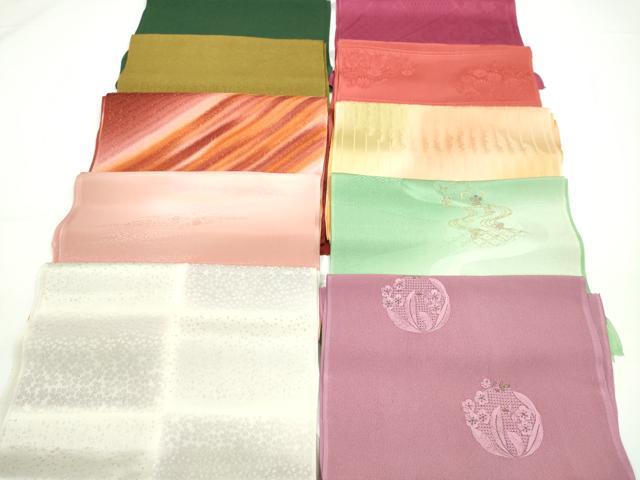 平和屋着物★和装小物 帯揚げ10枚セット 正絹 逸品 CABA9263ju