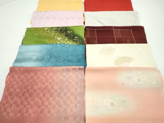 平和屋着物★和装小物 帯揚げ10枚セット 丹後ちりめん 正絹 逸品 CABA9282ju