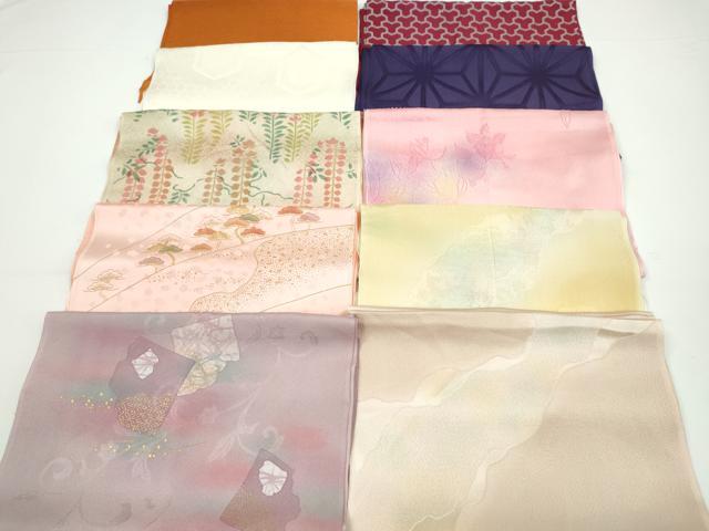 平和屋着物★和装小物 帯揚げ10枚セット 正絹 逸品 CABA9288ju