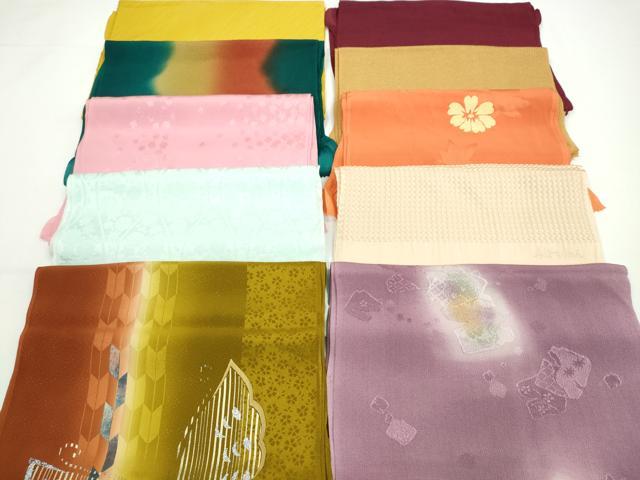 平和屋着物★和装小物 帯揚げ10枚セット 丹後ちりめん 正絹 逸品 CABA9296ju