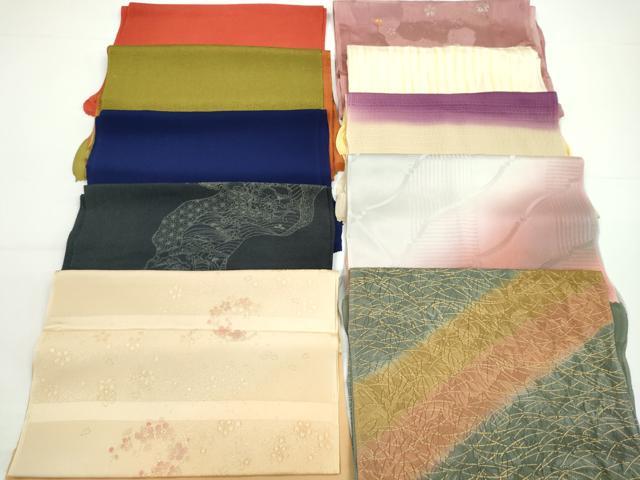 平和屋着物★和装小物 帯揚げ10枚セット 正絹 逸品 CABA9298ju