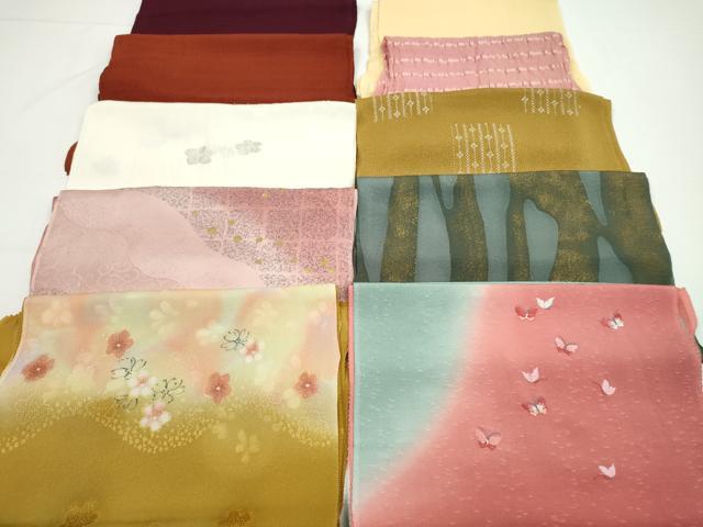 平和屋着物★和装小物 帯揚げ10枚セット 正絹 逸品 CABA9300ju