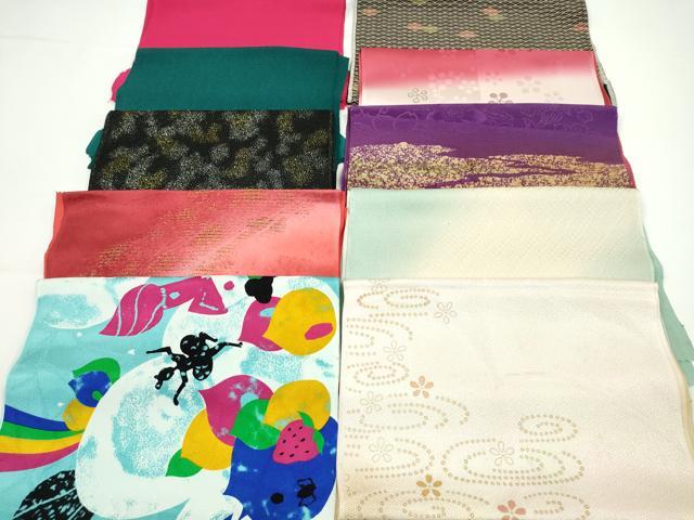 平和屋着物★和装小物 帯揚げ10枚セット 正絹 逸品 CABA9309ju