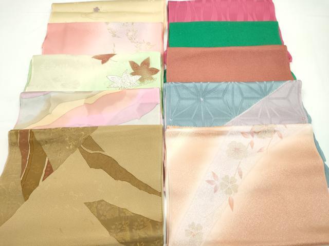 平和屋着物★和装小物 帯揚げ10枚セット 丹後ちりめん 正絹 逸品 CABA9320ju