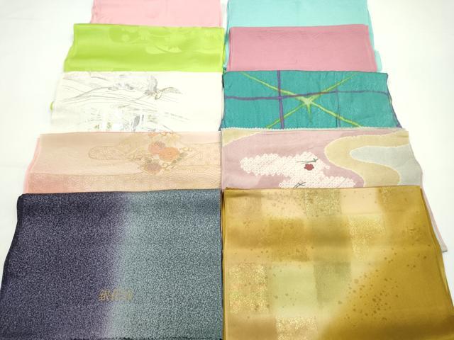 平和屋着物★和装小物 帯揚げ10枚セット 丹後ちりめん 正絹 逸品 CABA9321ju