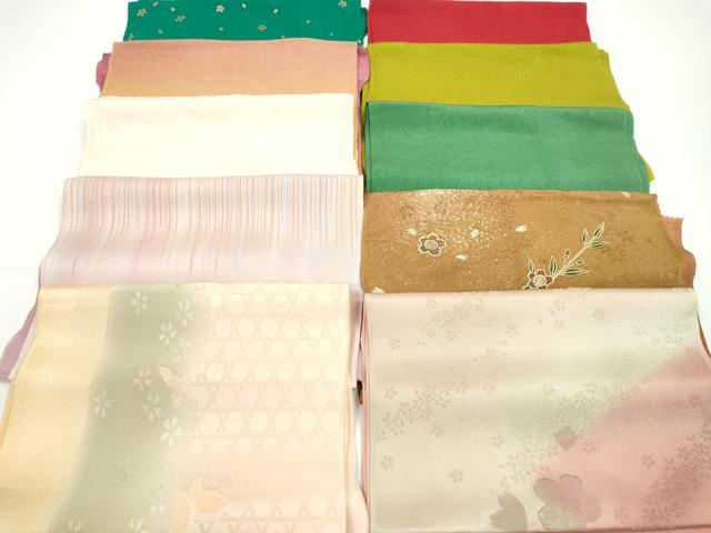 平和屋着物★和装小物 帯揚げ10枚セット 正絹 逸品 CABA9324ju
