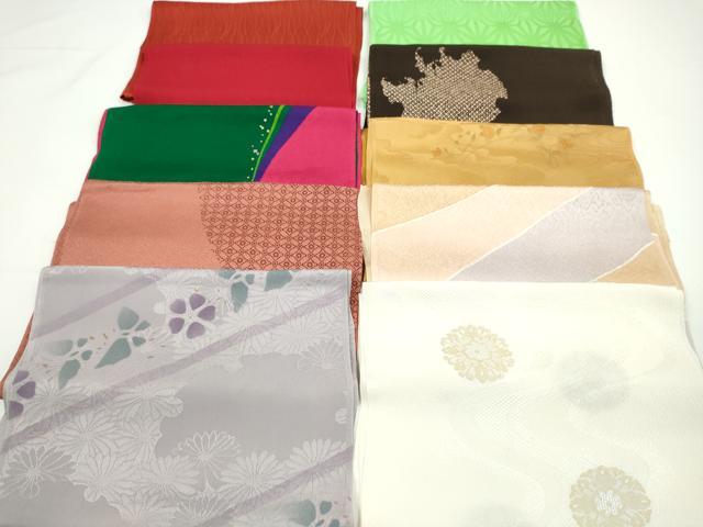 平和屋着物★和装小物 帯揚げ10枚セット 丹後ちりめん 正絹 逸品 CABA9333ju