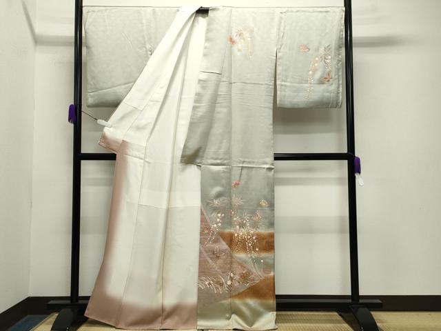 平和屋着物●訪問着 花蝶文 暈し染め 金彩 正絹 逸品 CABA9623gh