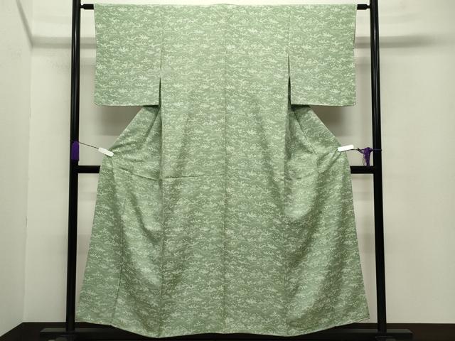 平和屋着物●上質な小紋 雲重ね花鳥文 正絹 逸品 未使用 CABA9664gh