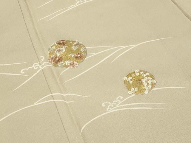 平和屋着物●中国三大刺繍 相良刺繍 訪問着 立波花丸文 金彩 ゑり善扱い 正絹 逸品 未使用 CABA9734gh