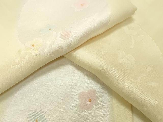 平和屋着物●長襦袢 無双仕立て 絞り 花丸文 半衿刺繍 正絹 逸品 CABA9743gh