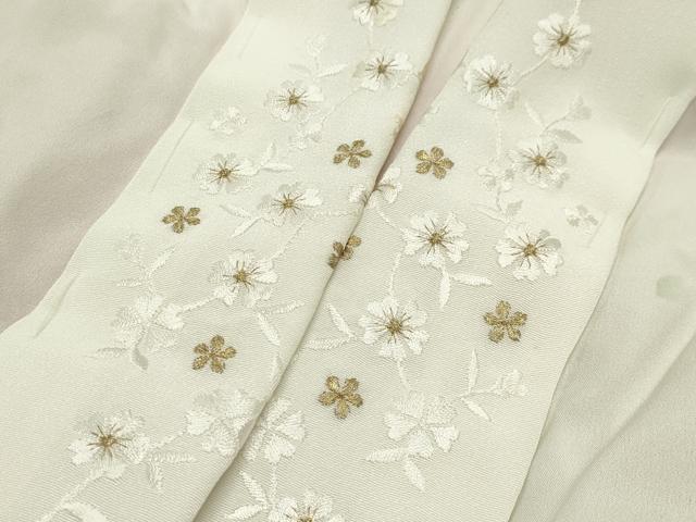 平和屋着物●長襦袢 無双仕立て 絞り 舞桜文 暈し染め 半衿刺繍 正絹 逸品 CABA9751gh