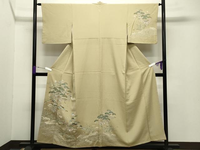 平和屋着物●訪問着 刺繍 御所解宝尽くし文 暈し染め 金彩 正絹 逸品 CABA9757gh