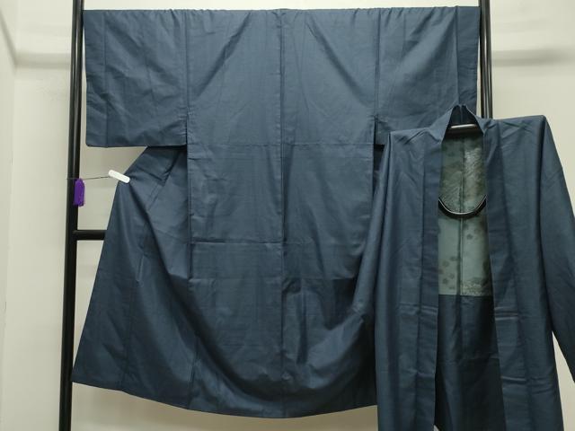 平和屋着物●男性 紬 アンサンブル 100亀甲 総詰め 正絹 逸品 CABA9763gh