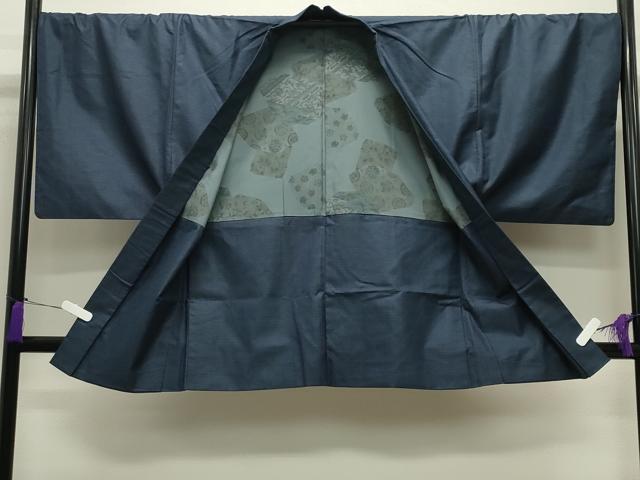 平和屋着物●男性 紬 アンサンブル 100亀甲 総詰め 正絹 逸品 CABA9763gh
