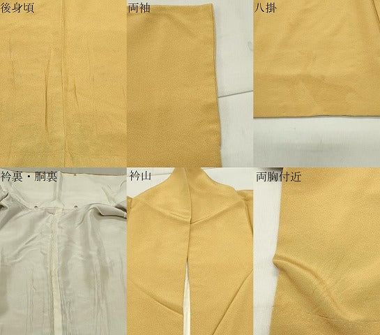 平和屋着物●上質な色無地 玉蜀黍色 正絹 逸品 CABA9801gh