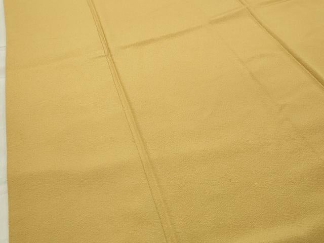 平和屋着物●上質な色無地 玉蜀黍色 正絹 逸品 CABA9801gh