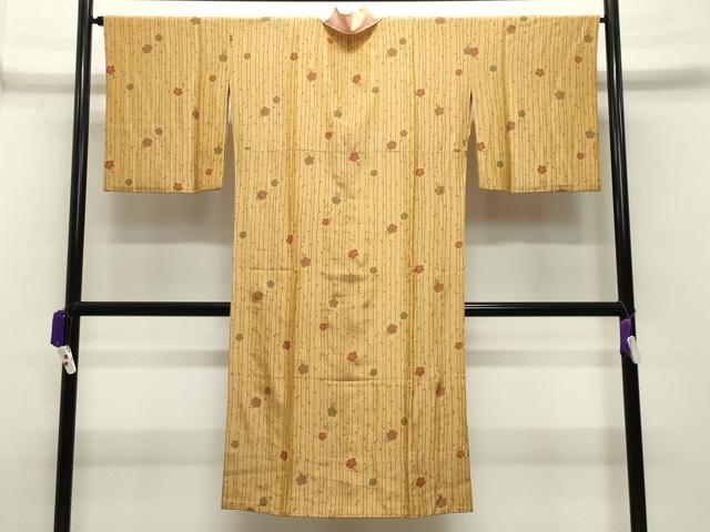 平和屋着物●長襦袢 無双仕立て 舞桜文 金彩 正絹 逸品 CABA9873gh