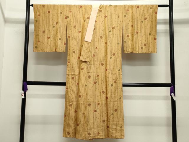 平和屋着物●長襦袢 無双仕立て 舞桜文 金彩 正絹 逸品 CABA9873gh