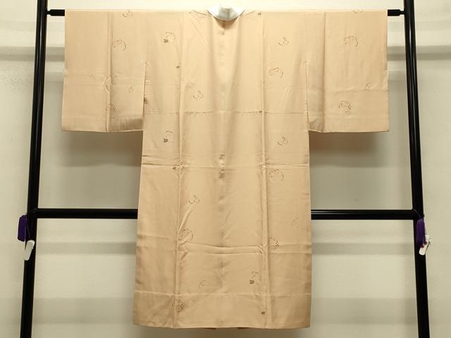 平和屋着物●長襦袢 無双仕立て 葡萄蔦の葉文 反端付き 正絹 逸品 CABA9875gh