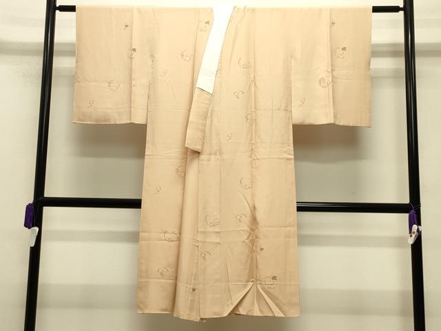 平和屋着物●長襦袢 無双仕立て 葡萄蔦の葉文 反端付き 正絹 逸品 CABA9875gh