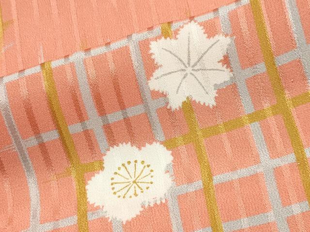 平和屋着物●長襦袢 無双仕立て 舞花文 正絹 逸品 CABA9878gh