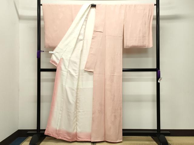 平和屋着物●上質な色無地 草木地紋 虹色 正絹 逸品 CABA9948gh