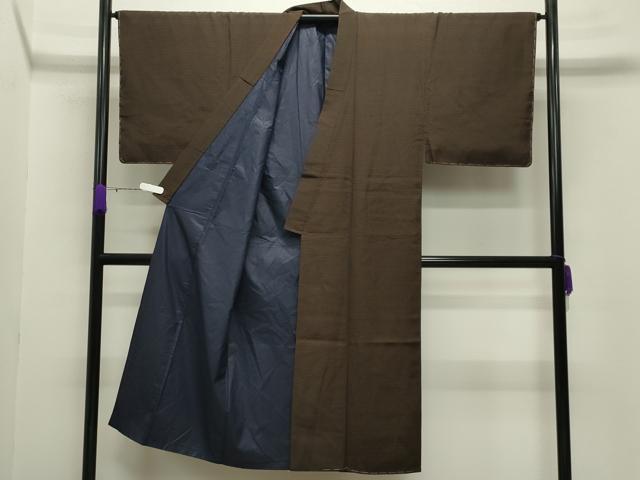 平和屋着物●男性 紬 幾何学文 正絹 逸品 未使用 CABB0026gh