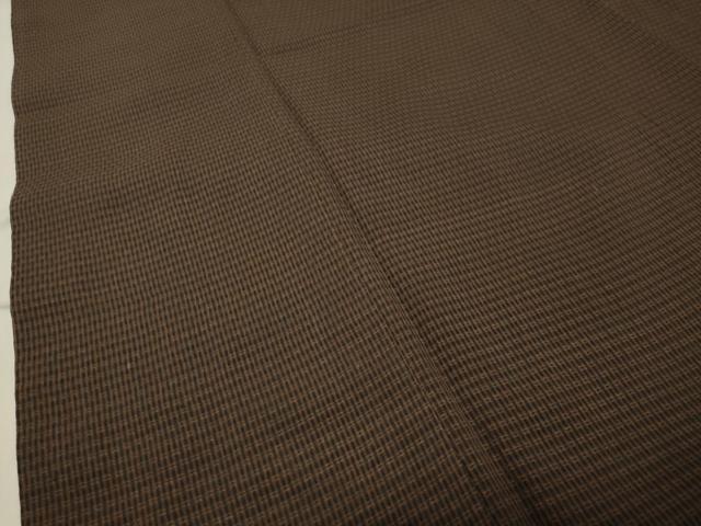 平和屋着物●男性 紬 幾何学文 正絹 逸品 未使用 CABB0026gh