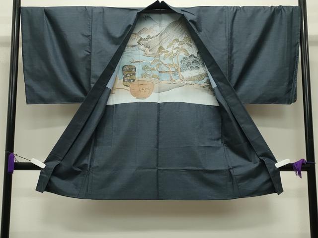 平和屋着物●男性 本場大島紬 アンサンブル 100亀甲 総詰め 正絹 逸品 未使用 CABB0046gh