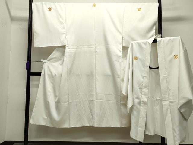 平和屋着物●男性 色紋付 羽織セット 菱地紋 洗える着物 CABB0053gh