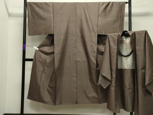 平和屋着物●男性 本場大島紬 アンサンブル 80亀甲 総詰め 正絹 逸品 未使用 CABB0055gh