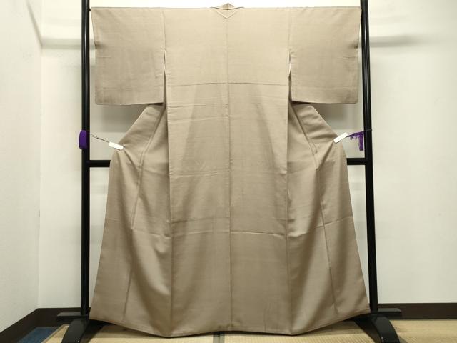 平和屋着物●上質な紬 枯色 反端付き 正絹 逸品 CABB0072gh