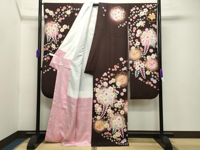 平和屋着物●越後十日町の一流染匠 桐屋・翠山工房 徳永憲峯 振袖 絞り 辻が花 蛍暈し 金彩 銀通し地 正絹 逸品 CABB0073gh