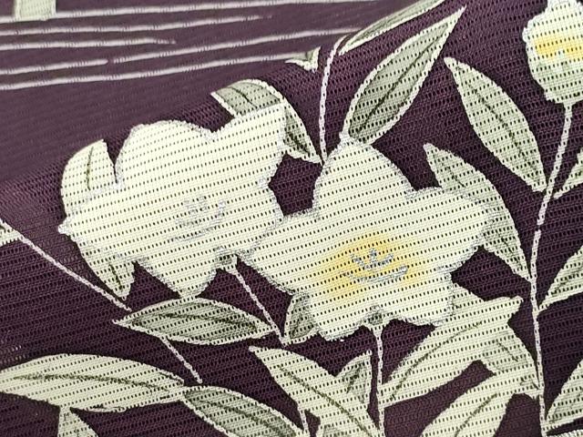 平和屋着物*夏物 訪問着 絽 籬草花文 銀彩 正絹 逸品 CABB0124gh