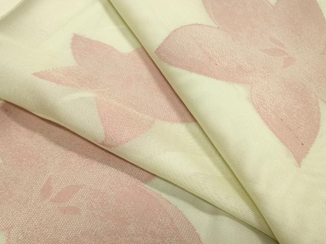 平和屋着物*夏物 小紋 紗 舞花文 正絹 逸品 未使用 CABB0129gh