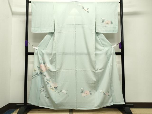 平和屋着物*夏物 訪問着 絽 友禅 紫陽花 正絹 逸品 未使用 CABB0136gh