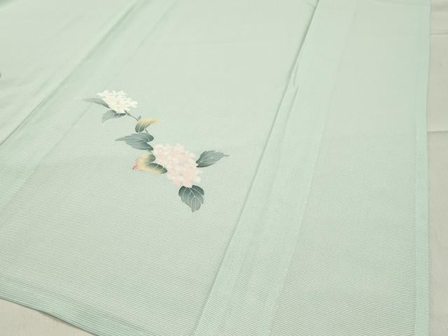 平和屋着物*夏物 訪問着 絽 友禅 紫陽花 正絹 逸品 未使用 CABB0136gh