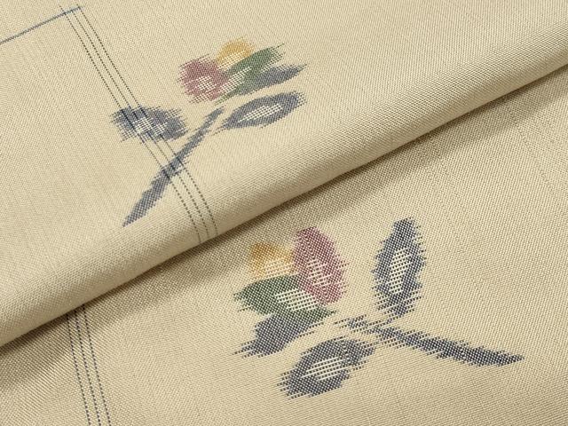 平和屋着物●上質な紬 舞花文 正絹 逸品 未使用 CABB0222gh