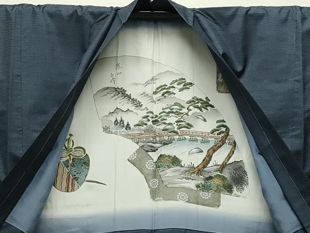 平和屋着物●男性 本場大島紬 アンサンブル 100亀甲 総詰め 正絹 逸品 未使用 CABB0247gh