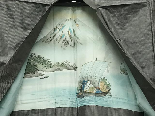 平和屋着物●男性 本場大島紬 アンサンブル 80亀甲 総詰め 正絹 逸品 CABB0250gh