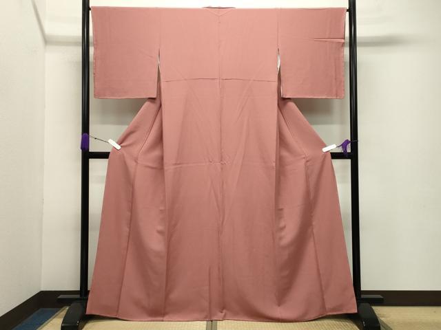平和屋着物●上質な色無地 薄紅色 正絹 逸品 未使用 CABB0268gh