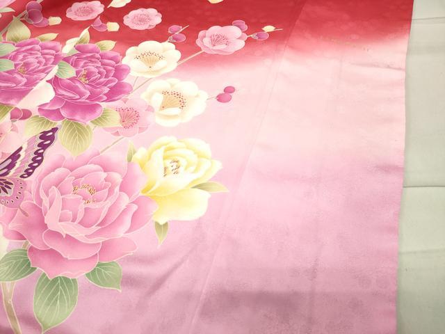 平和屋着物●豪華振袖 LENA FUJII 藤井リナ 刺繍 舞蝶梅文 暈し染め 金彩 正絹 逸品 CABB0273gh