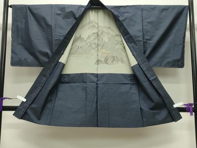 平和屋着物●男性 本場大島紬 アンサンブル 80亀甲 総詰め 正絹 逸品 CABB0302gh