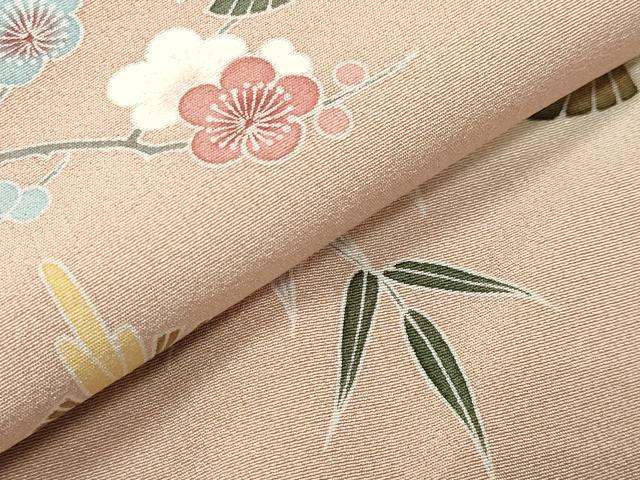 平和屋着物●訪問着 友禅 作家物 松竹梅文 暈し染め 正絹 逸品 CABB0310gh