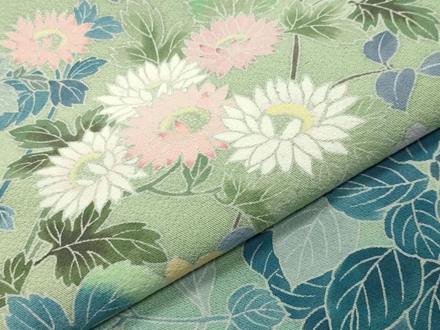 平和屋着物●訪問着 友禅 草花文 暈し染め 正絹 逸品 CABB0316gh